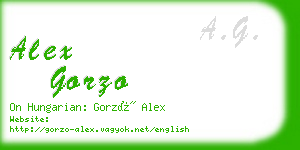 alex gorzo business card